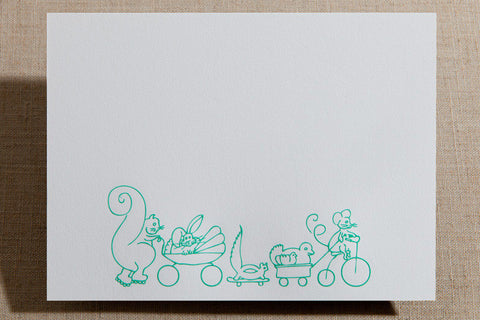 Flat Cards - Critters on Wheels