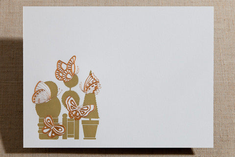 Flat Cards - Topiary with Butterflies