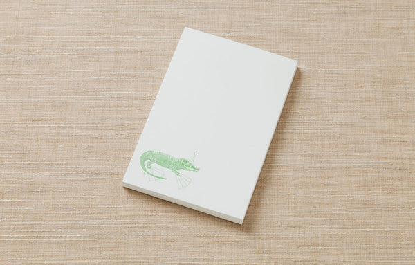 Note Pad - Alligator with Snorkel Gear
