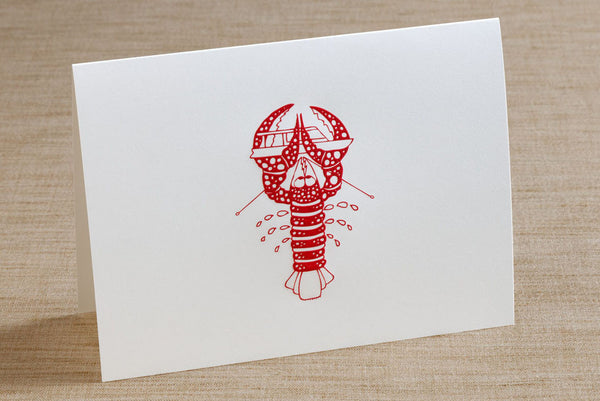 Folded Cards - Lobster with Powerboat