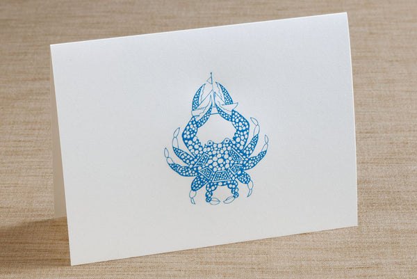 Folded Cards - Crab with Sailboat