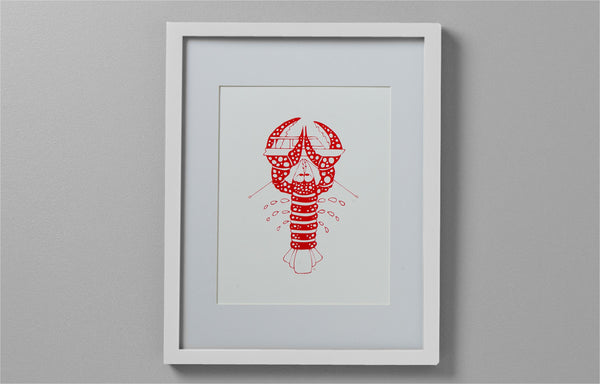 Art Print - Lobster with Powerboat