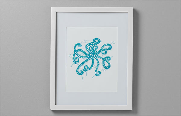 Art Print - Octopus with Golf Clubs